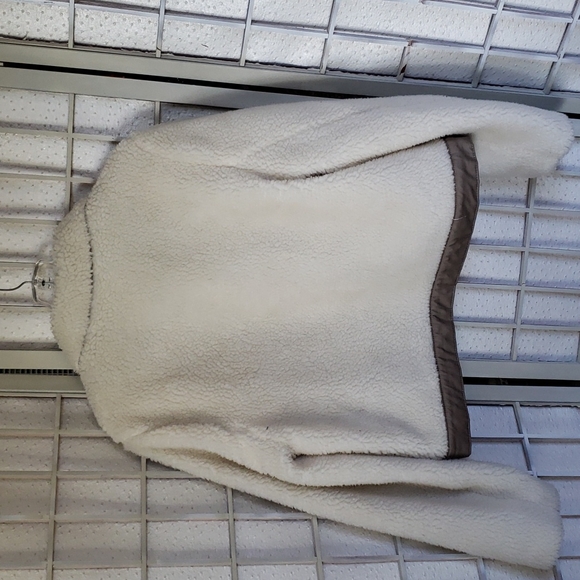 Madewell Snap Button Down Faux Sherpa  Women's Jacket - Picture 4 of 6